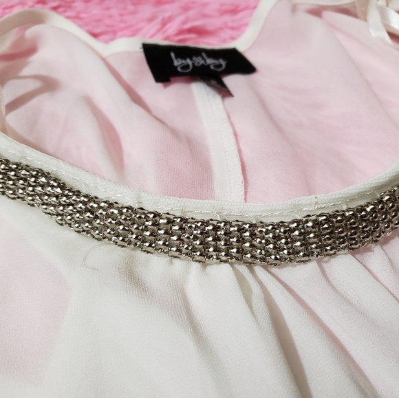 Women's top flutter Sleeve white top cold shoulder - Picture 8 of 8